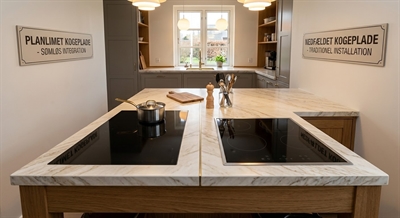 För- och nackdelar med dem olika monteringsmöjligheterna till spishäll?